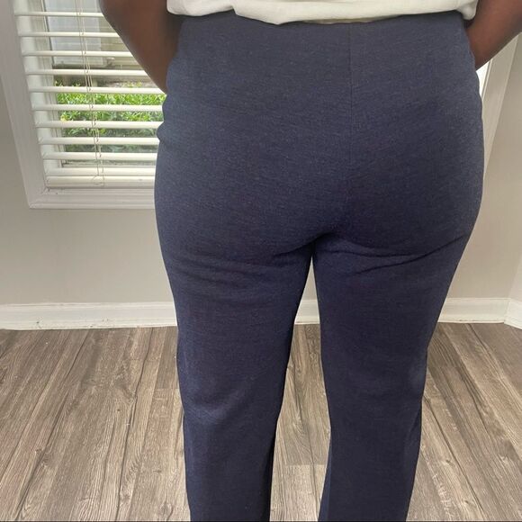 Eileen Fisher Navy Knit Career Work Stretch Pants - Picture 8 of 9